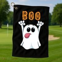 Boo Silly Ghost Golf Towel thumb 1