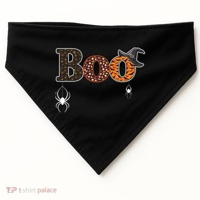 BOO Spiders Witches Logo USA-Made Doggie Bandana