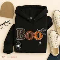 BOO Spiders Witches Logo Hoodie thumb 4