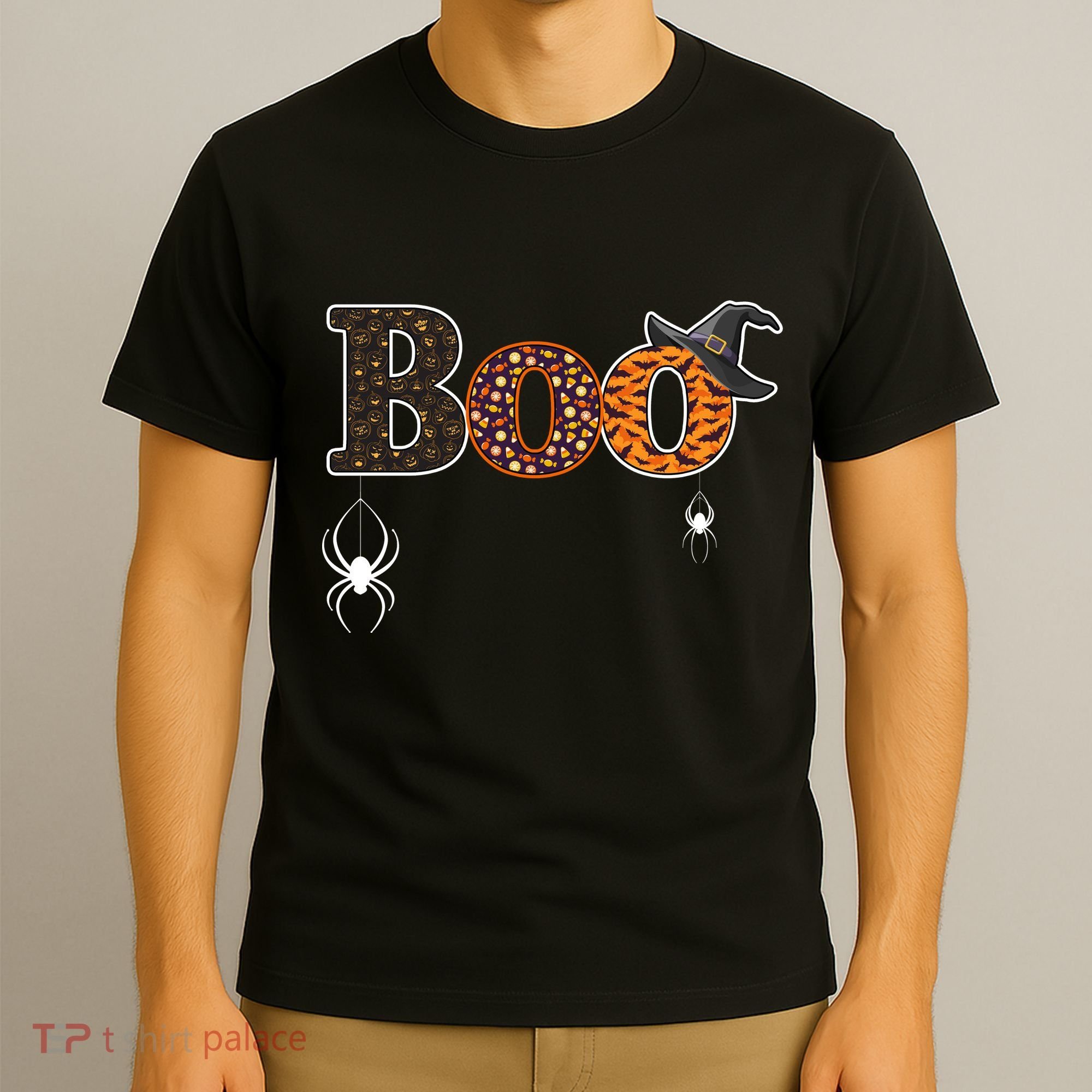 BOO Spiders Witches Logo T-Shirt