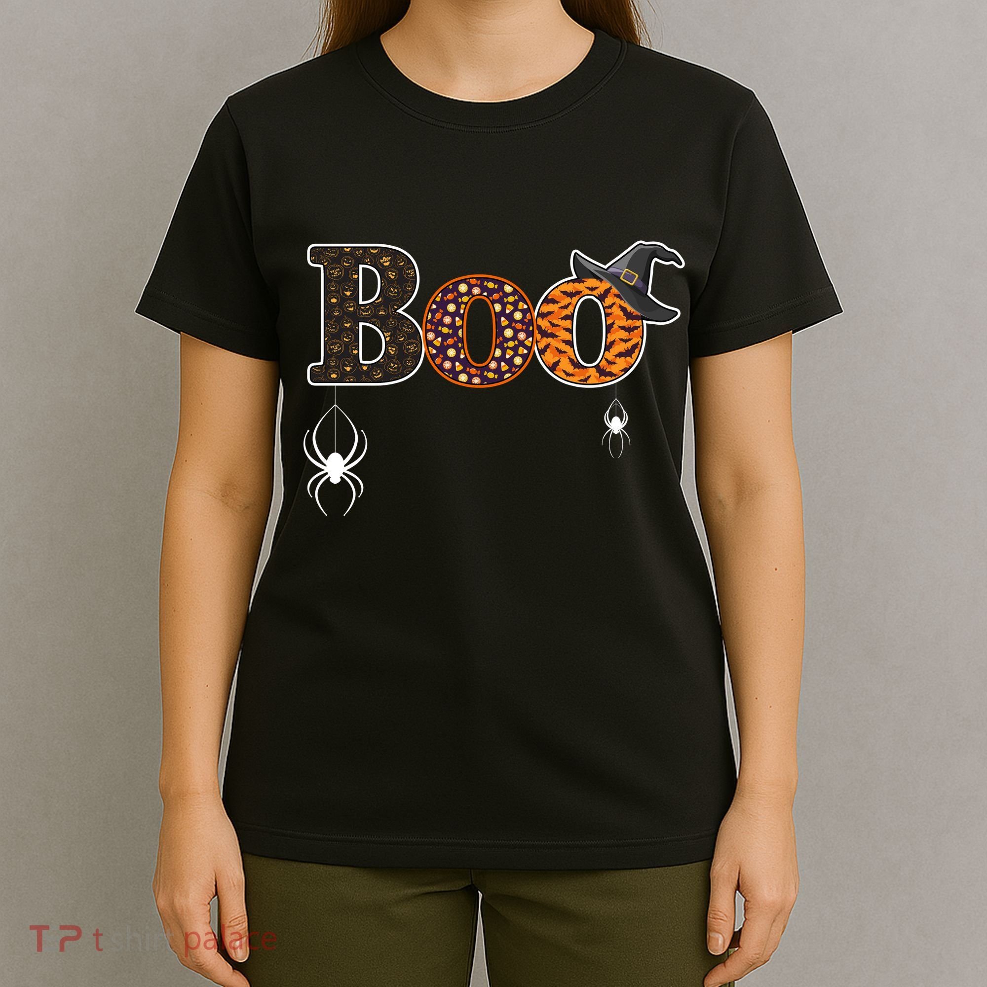 BOO Spiders Witches Logo T-Shirt