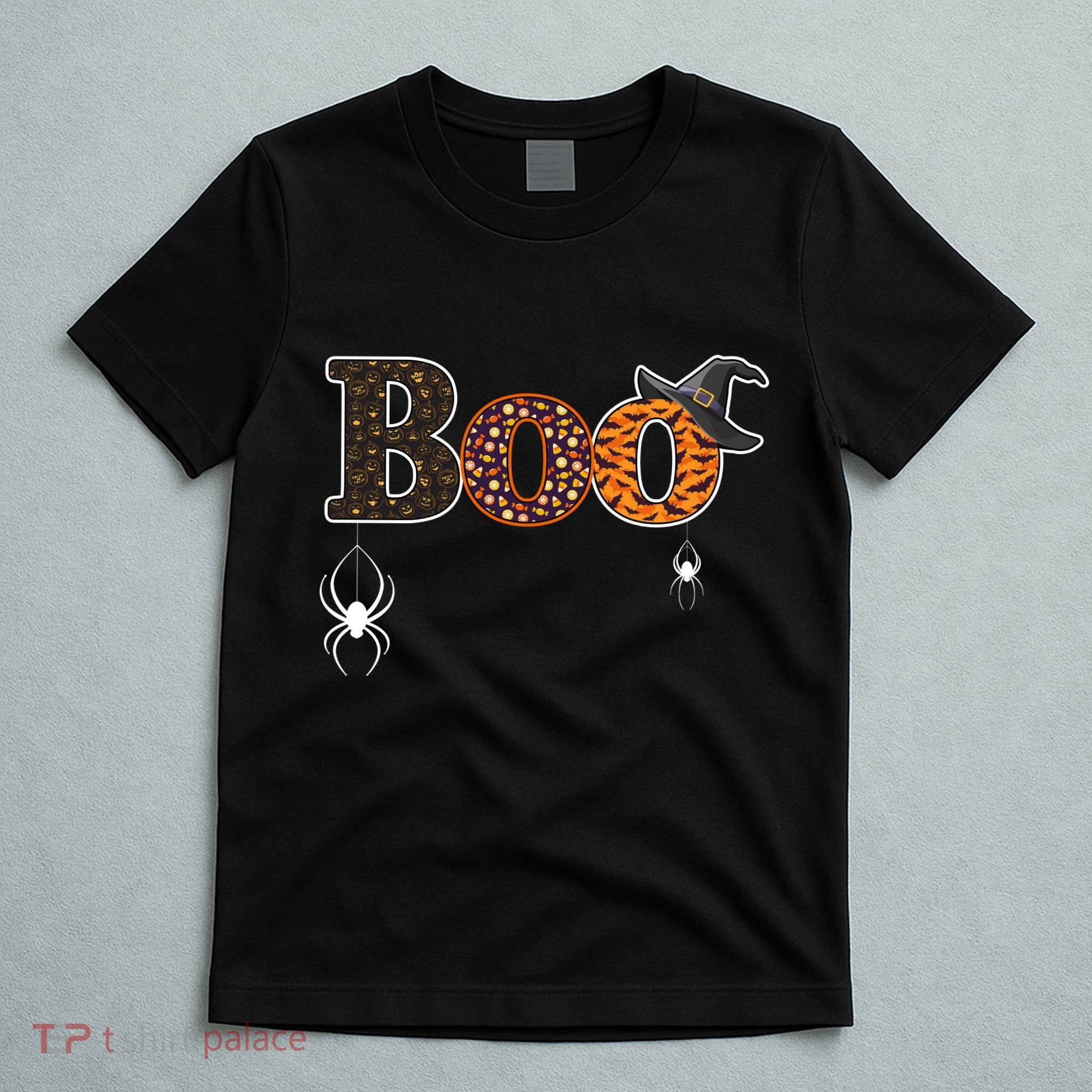 BOO Spiders Witches Logo T-Shirt