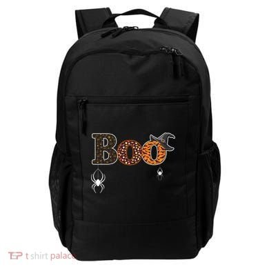 BOO Spiders Witches Logo Backpack