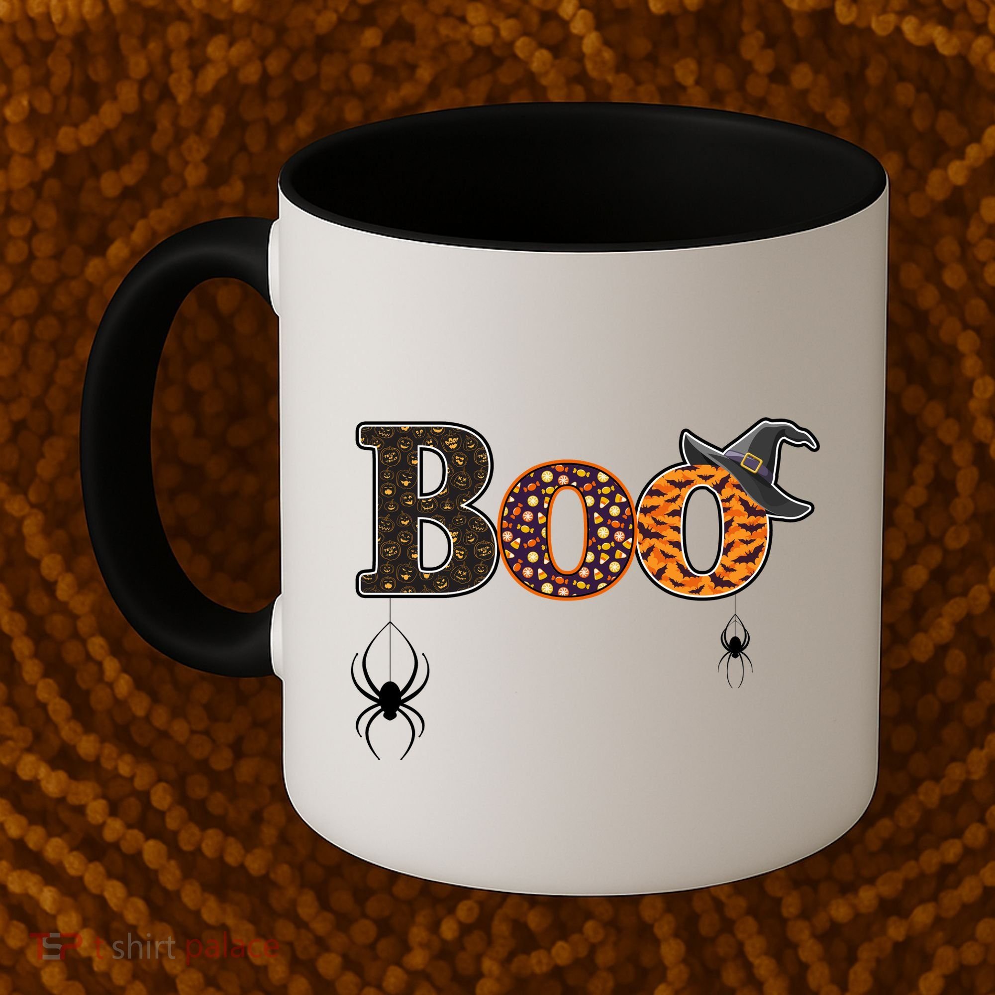 BOO Spiders Witches Logo Coffee Mug