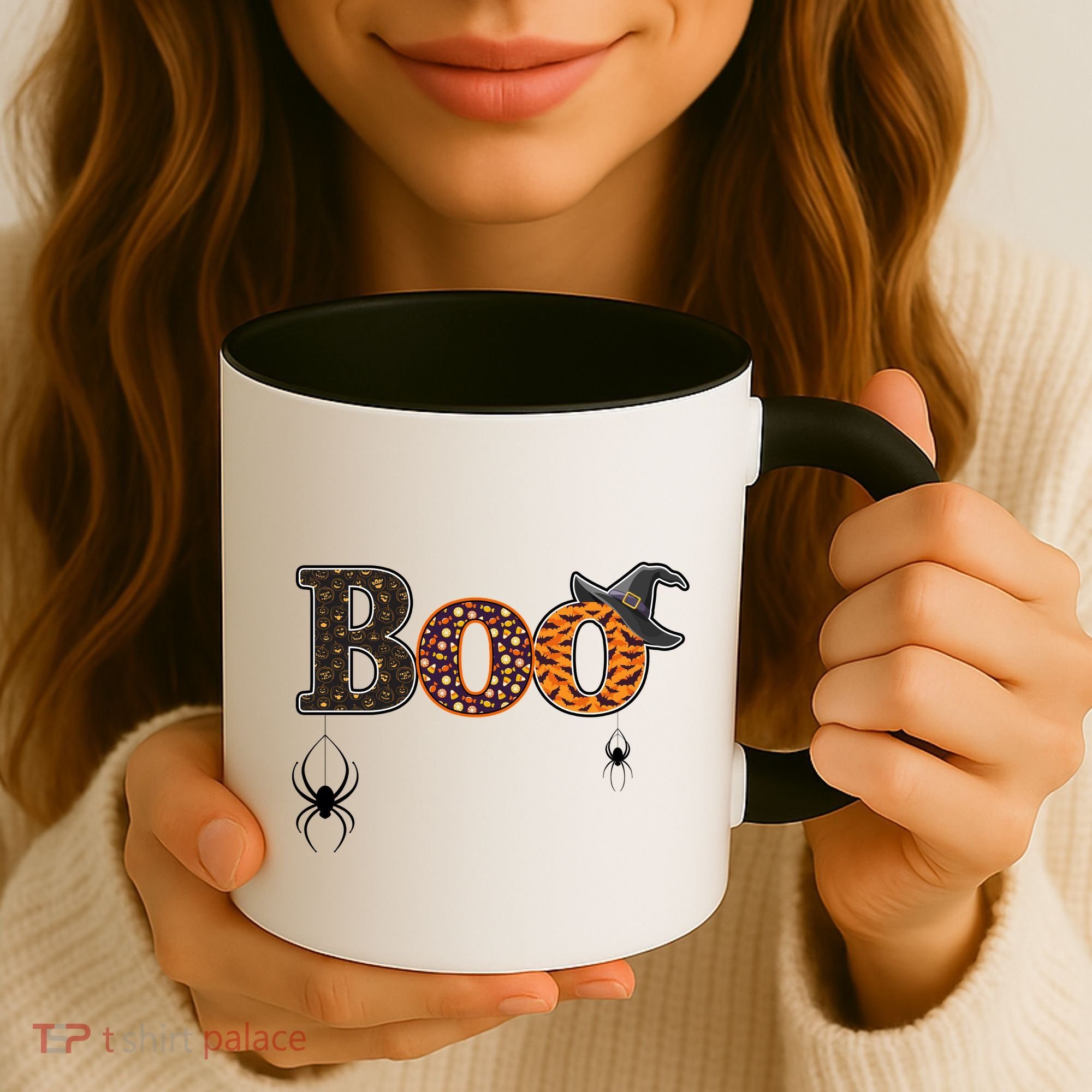 BOO Spiders Witches Logo Coffee Mug
