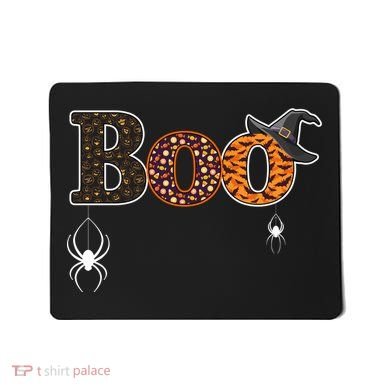 BOO Spiders Witches Logo Mousepad