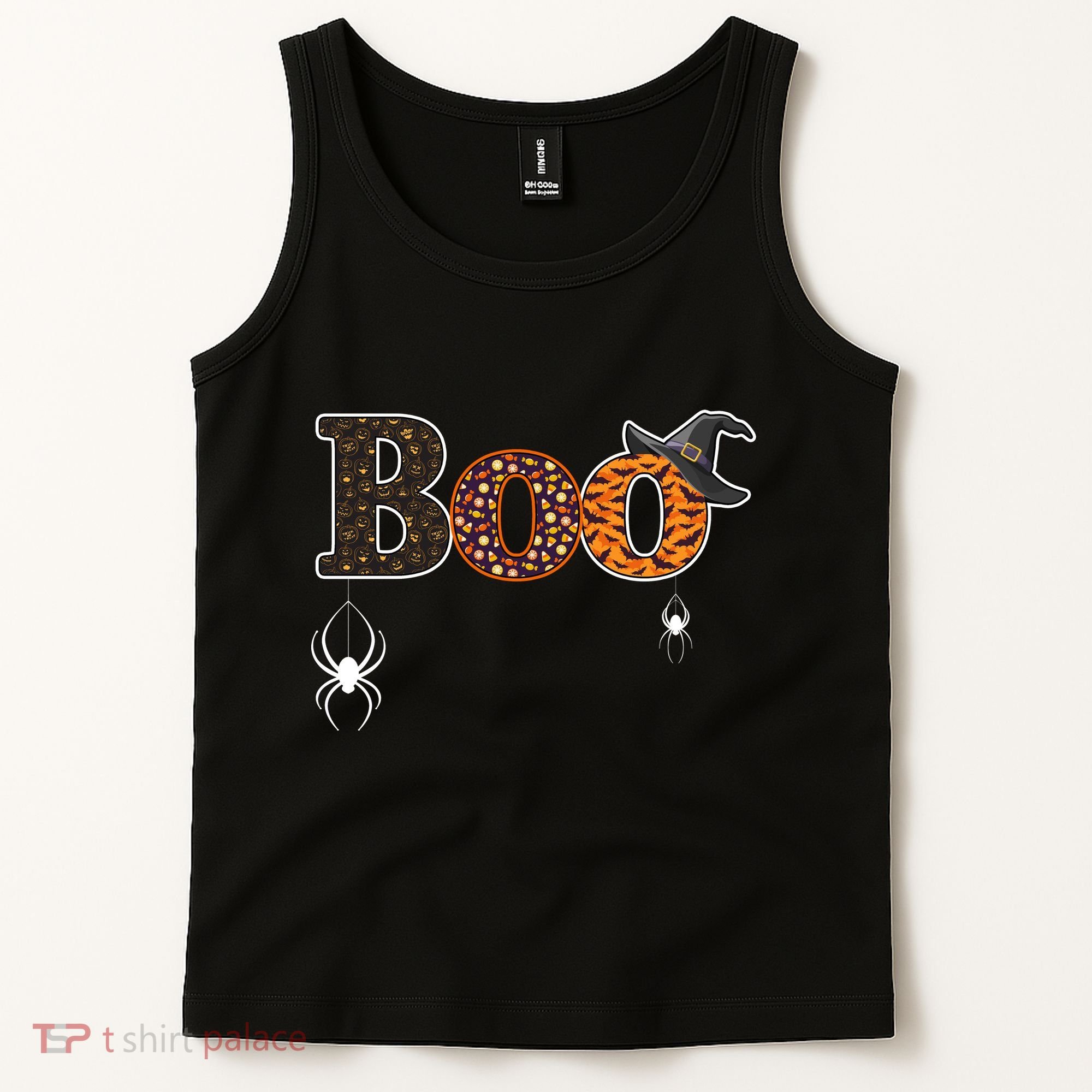 BOO Spiders Witches Logo Tank Top