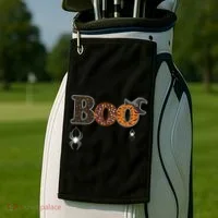 BOO Spiders Witches Logo Golf Towel thumb 2