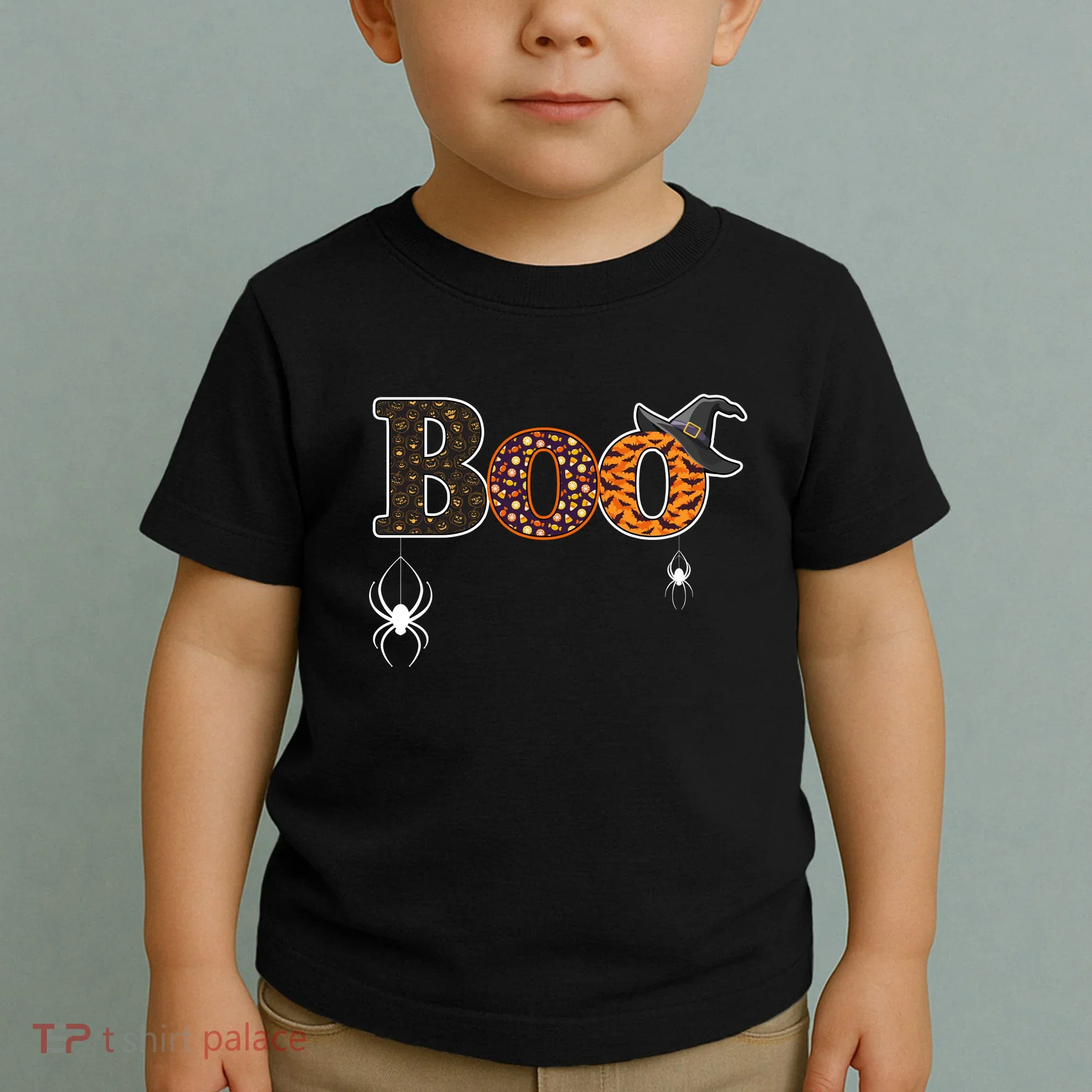 BOO Spiders Witches Logo Toddler T-Shirt
