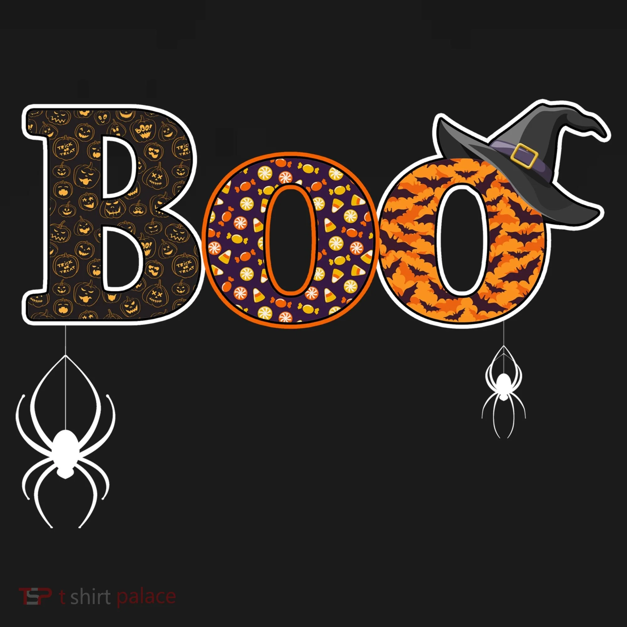 BOO Spiders Witches Logo Toddler T-Shirt