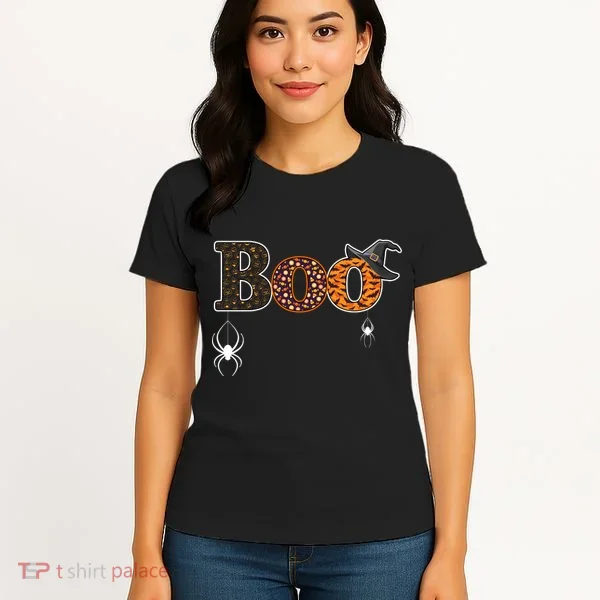 BOO Spiders Witches Logo Women's T-Shirt