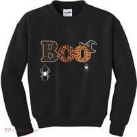 BOO Spiders Witches Logo Kids Sweatshirt thumb 0