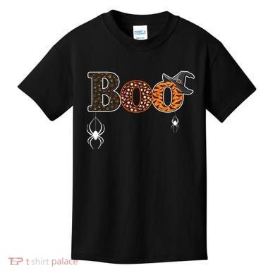 BOO Spiders Witches Logo Kids T-Shirt