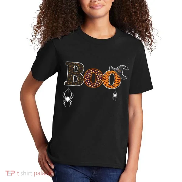 BOO Spiders Witches Logo Kids T-Shirt