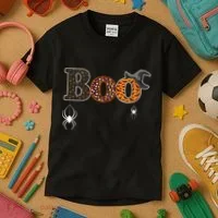 BOO Spiders Witches Logo Kids T-Shirt thumb 3