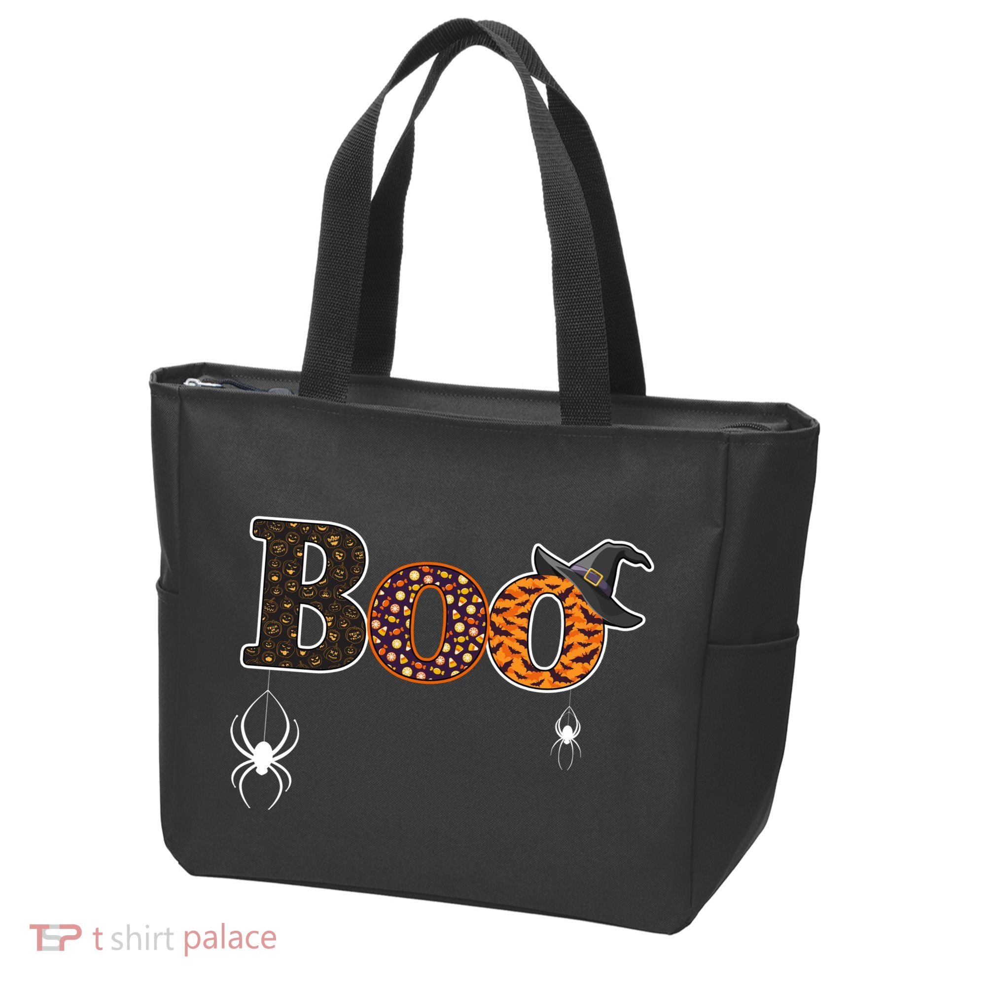 BOO Spiders Witches Logo Tote Bag