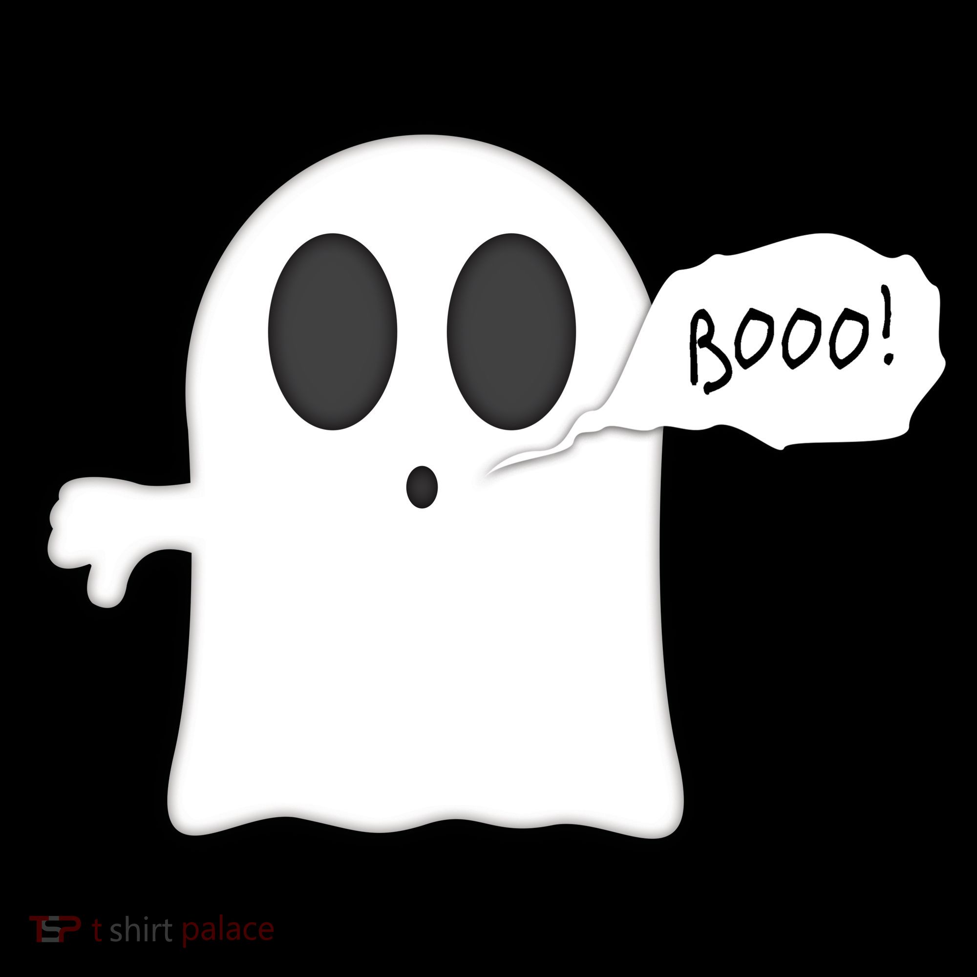 Boo Thumbs Down Ghost Long Sleeve Shirt