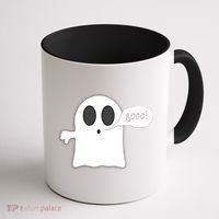 Boo Thumbs Down Ghost Coffee Mug thumb 1