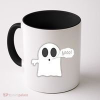 Boo Thumbs Down Ghost Coffee Mug thumb 0