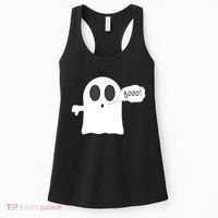 Boo Thumbs Down Ghost Women's Tank Top thumb 0