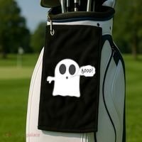 Boo Thumbs Down Ghost Golf Towel thumb 2