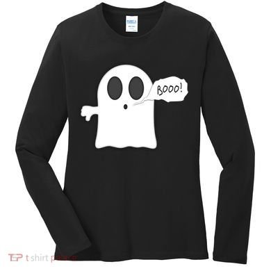 Boo Thumbs Down Ghost Women's Long Sleeve Shirt