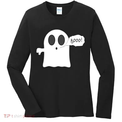Boo Thumbs Down Ghost Women's Long Sleeve Shirt