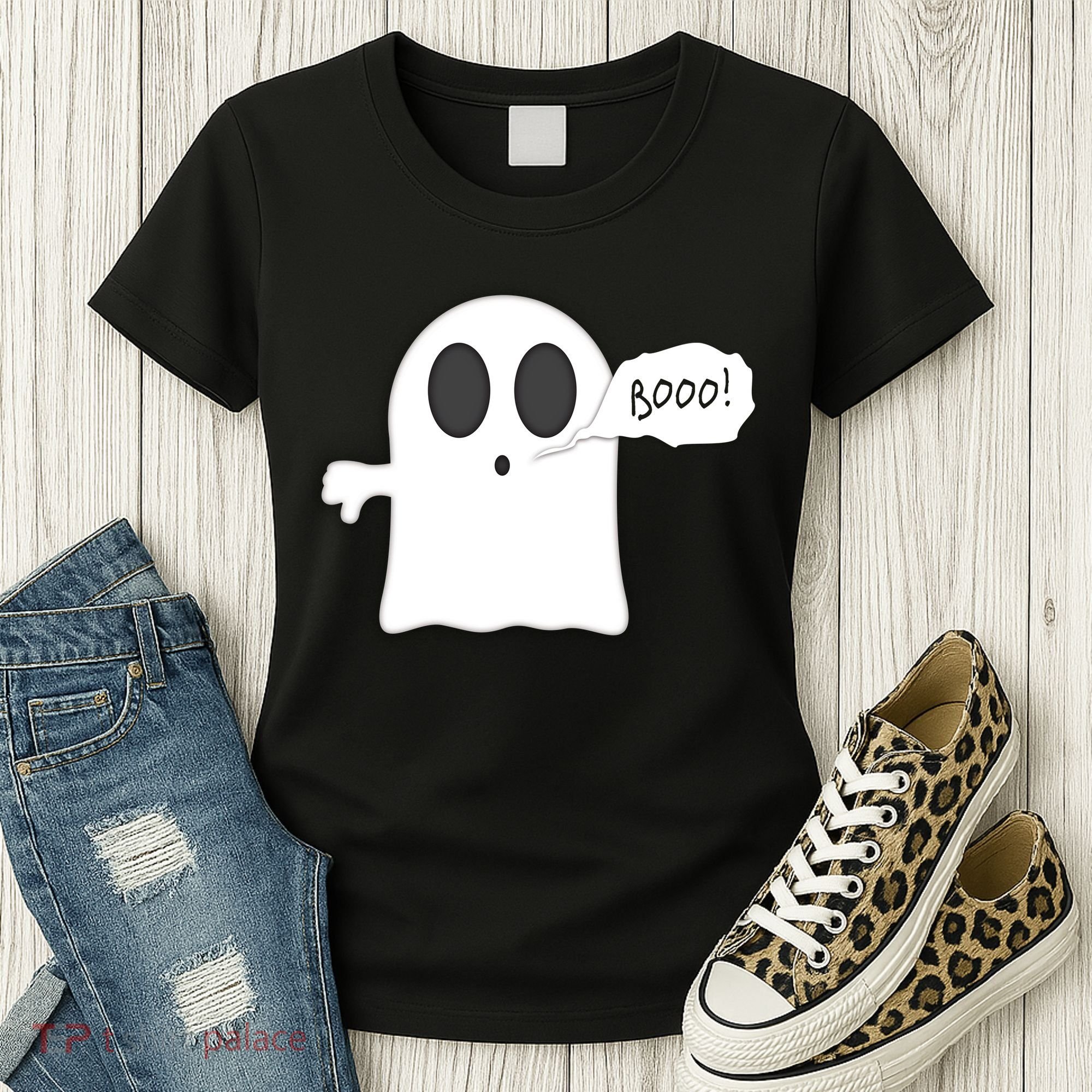 Boo Thumbs Down Ghost Women's T-Shirt
