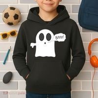 Boo Thumbs Down Ghost Kids Hoodie thumb 2