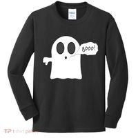 Boo Thumbs Down Ghost Kids Long Sleeve Shirt thumb 0