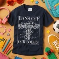 Bans Off Our Bodies Rights Freedom Female Choice Kids T-Shirt thumb 3