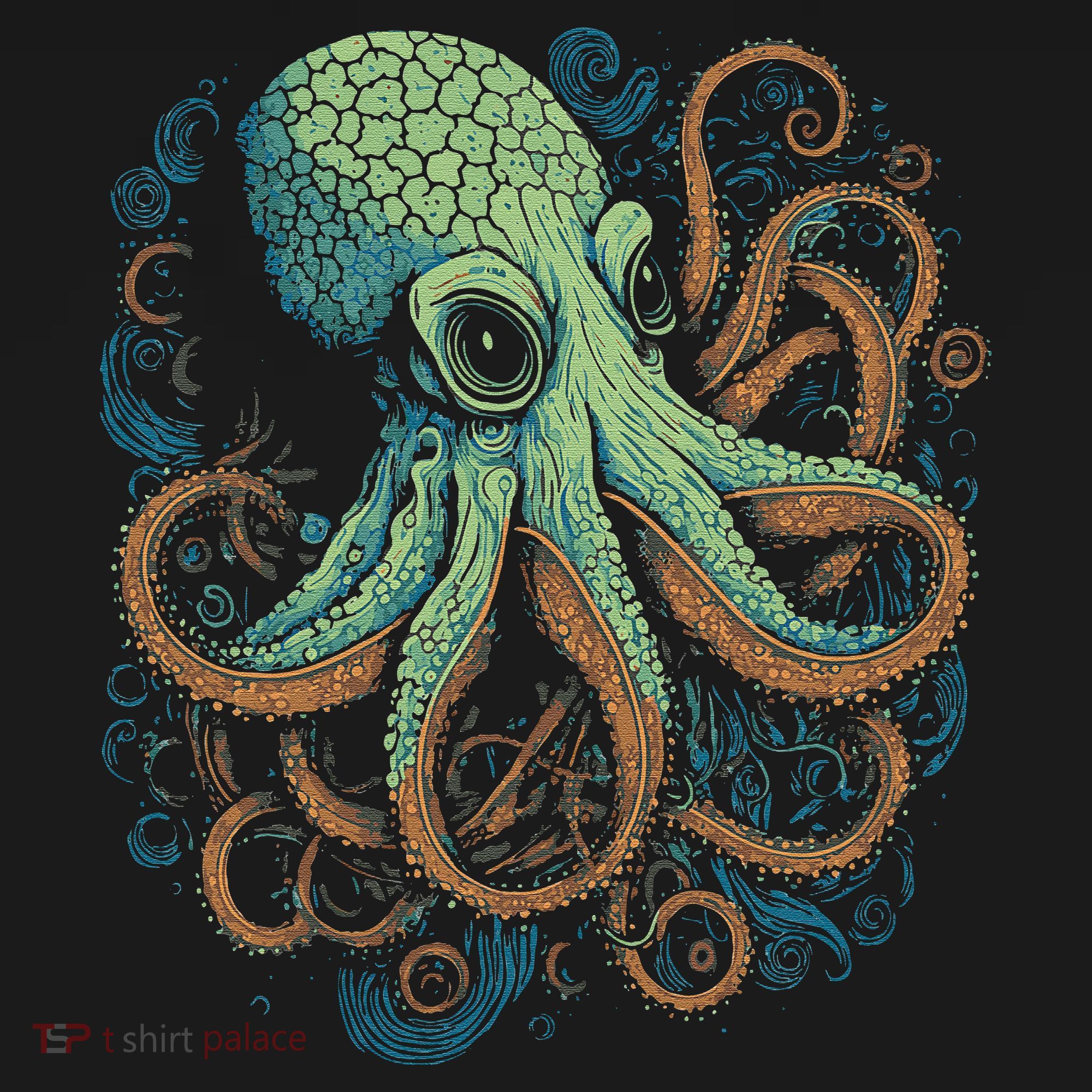 Beautiful Octopus Ocean Animal Lover Artistic Graphic T-Shirt