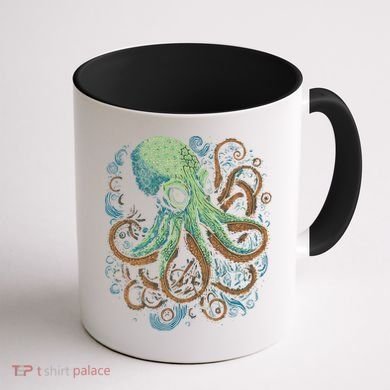 Beautiful Octopus Ocean Animal Lover Artistic Graphic Coffee Mug back