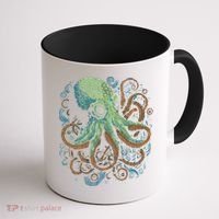 Beautiful Octopus Ocean Animal Lover Artistic Graphic Coffee Mug thumb 1
