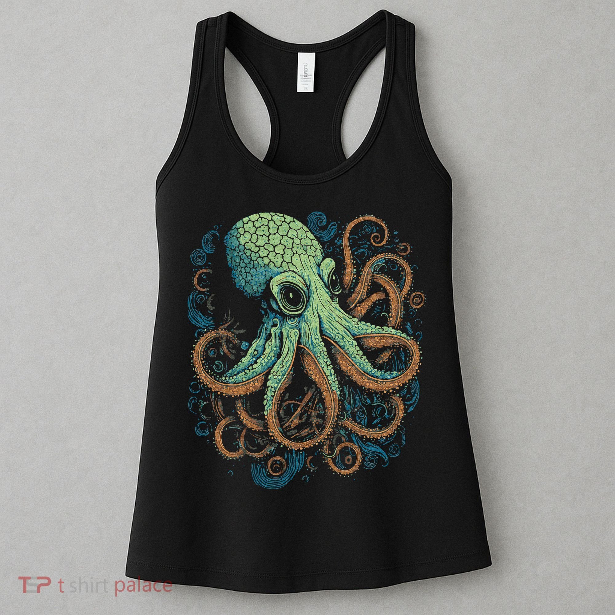 Beautiful Octopus Ocean Animal Lover Artistic Graphic Women's Tank Top