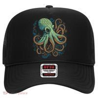 Beautiful Octopus Ocean Animal Lover Artistic Graphic Hat thumb 0
