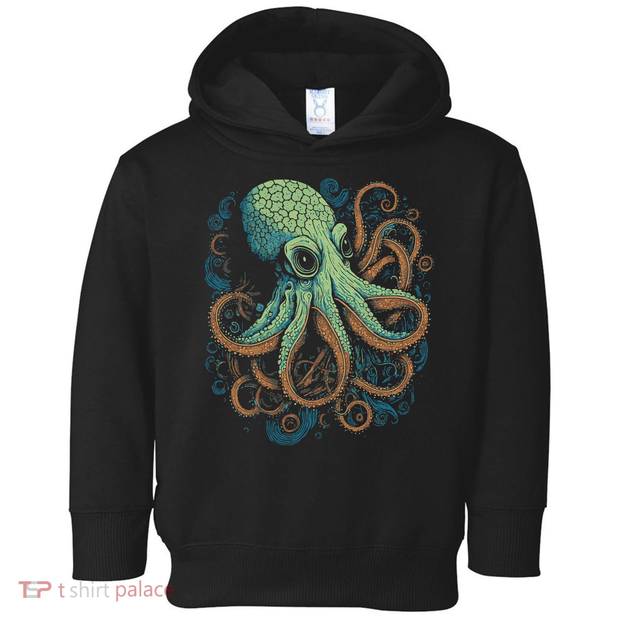 Beautiful Octopus Ocean Animal Lover Artistic Graphic Toddler Hoodie