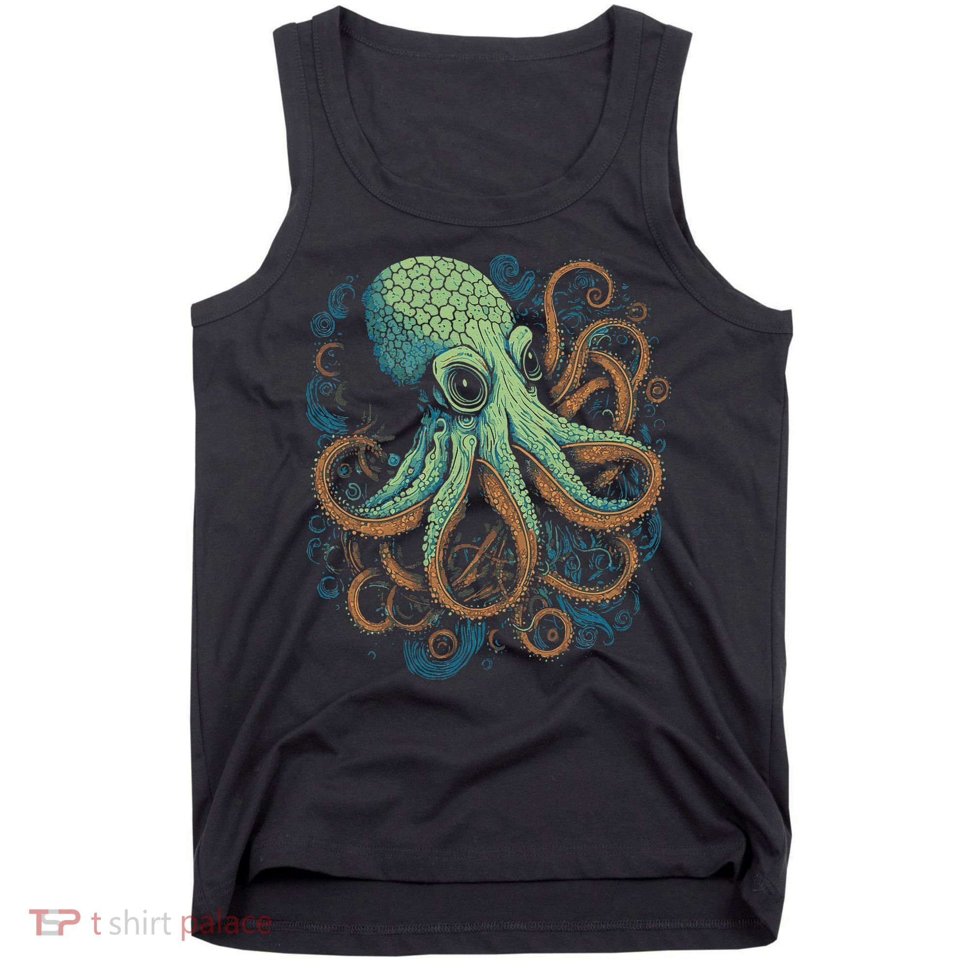 Beautiful Octopus Ocean Animal Lover Artistic Graphic Tank Top