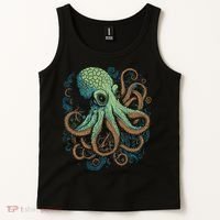 Beautiful Octopus Ocean Animal Lover Artistic Graphic Tank Top thumb 2