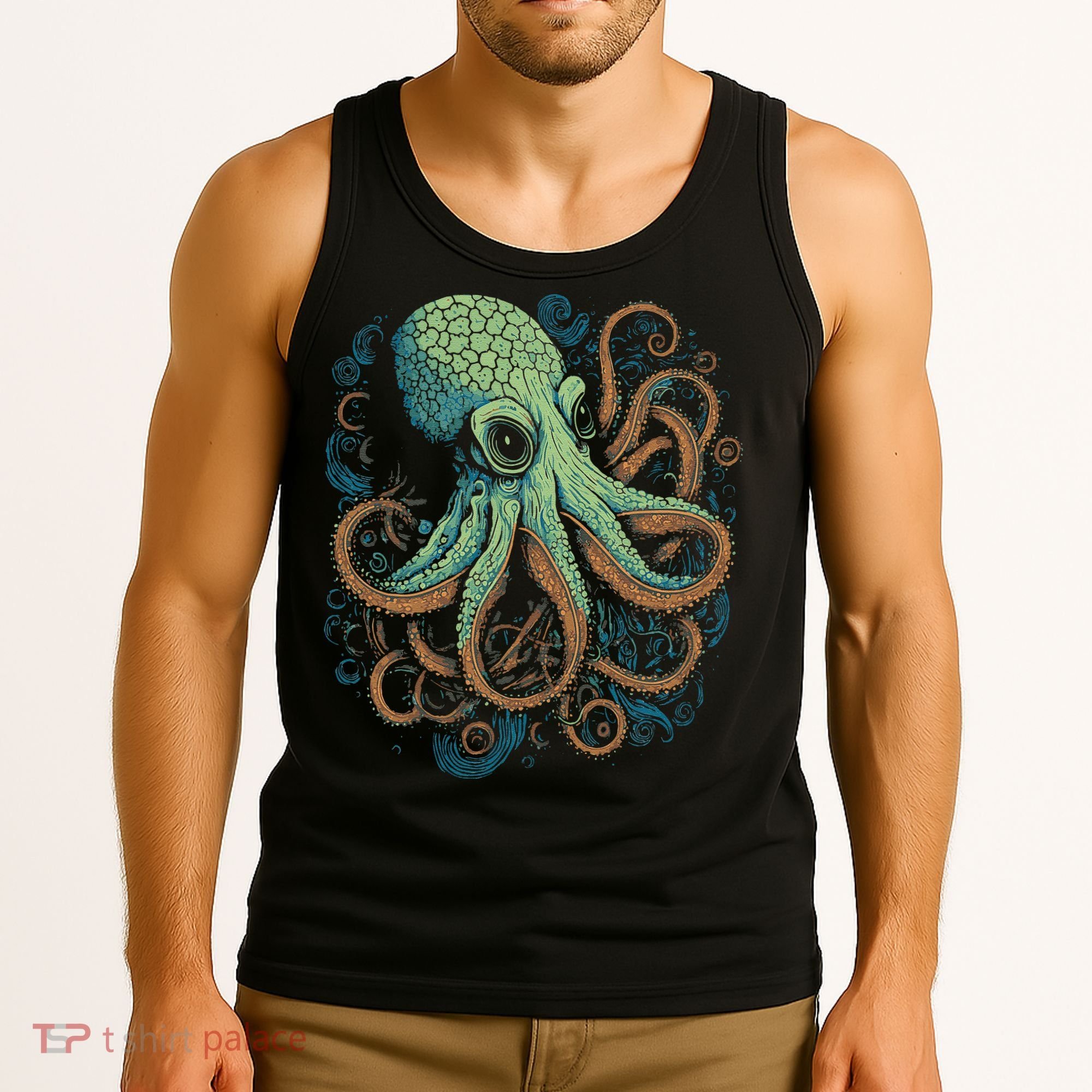 Beautiful Octopus Ocean Animal Lover Artistic Graphic Tank Top
