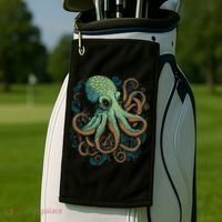 Beautiful Octopus Ocean Animal Lover Artistic Graphic Golf Towel thumb 2