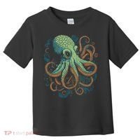 Beautiful Octopus Ocean Animal Lover Artistic Graphic Toddler T-Shirt thumb 0