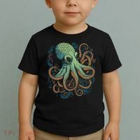 Beautiful Octopus Ocean Animal Lover Artistic Graphic Toddler T-Shirt thumb 2
