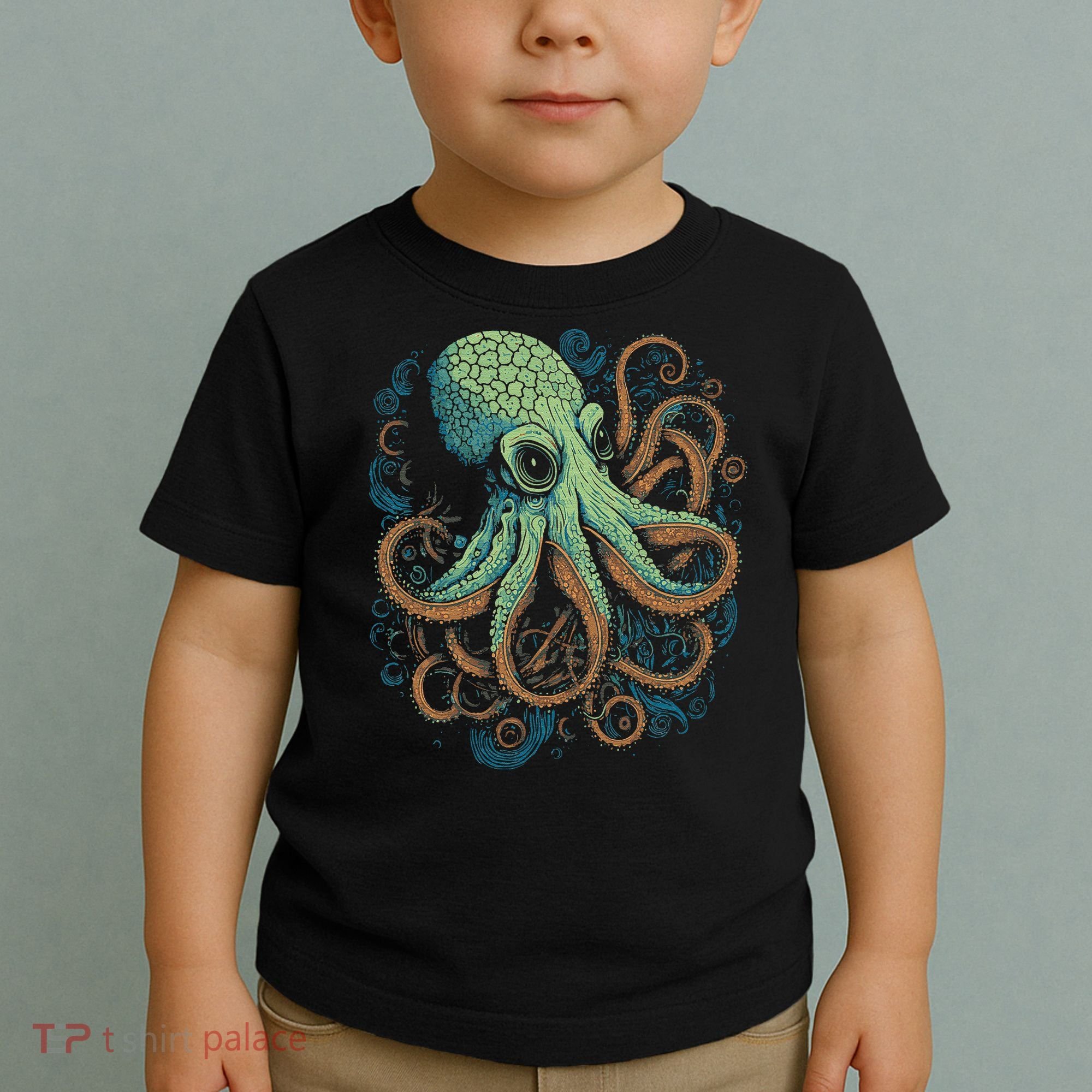 Beautiful Octopus Ocean Animal Lover Artistic Graphic Toddler T-Shirt