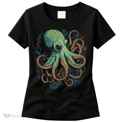 Beautiful Octopus Ocean Animal Lover Artistic Graphic Women's T-Shirt