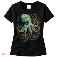 Beautiful Octopus Ocean Animal Lover Artistic Graphic Women's T-Shirt thumb 0