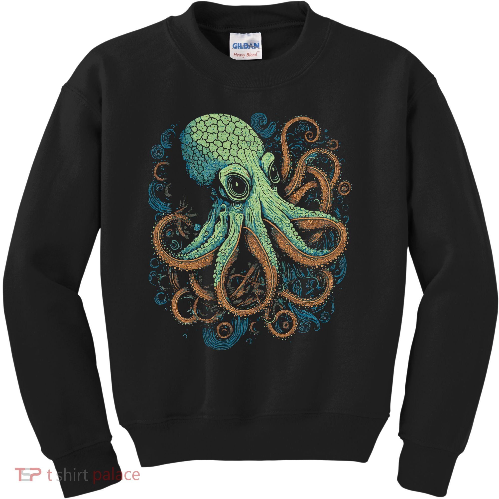 Beautiful Octopus Ocean Animal Lover Artistic Graphic Kids Sweatshirt