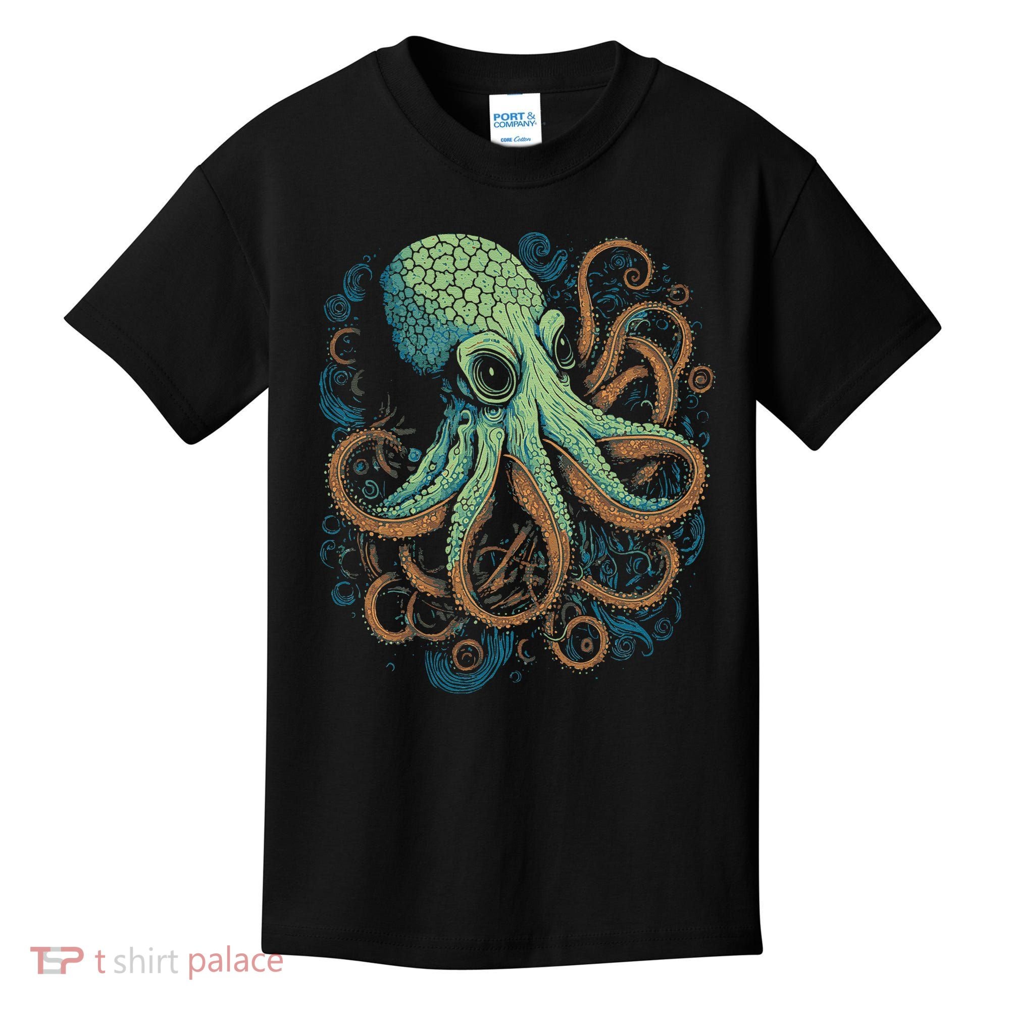 Beautiful Octopus Ocean Animal Lover Artistic Graphic Kids T-Shirt
