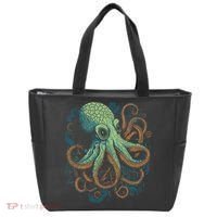 Beautiful Octopus Ocean Animal Lover Artistic Graphic Tote Bag thumb 0