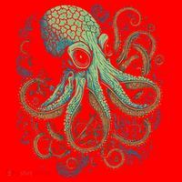 Beautiful Octopus Ocean Animal Lover Artistic Graphic Santa Hat thumb 1